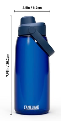Cyklistická fľaša CamelBak Thrive Chug, 1 liter, oxfordská modrá, nepriepustná, s mäkkým náustkom – použitá (stav: pozri 2. obrázok) 5