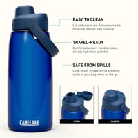 Cyklistická fľaša CamelBak Thrive Chug, 1 liter, oxfordská modrá, nepriepustná, s mäkkým náustkom – použitá (stav: pozri 2. obrázok) 4