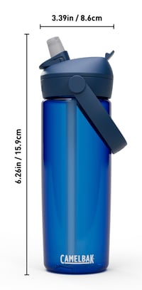 Športová fľaša CamelBak Thrive Flip Straw 20 oz – ventil On-the-Go Flow – protiprachový uzáver – otočná rukoväť – na turistiku a cestovanie autom – Oxford blue 4