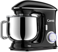 Camic 1500W Konyhai Robotgép 8L Rozsdamentes Acél Tállal - 6 Sebességű Dagasztógép Keverővel, Habverővel, Mosogatógépben Mosható Tartozékokk 9