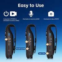 CAMMHD 1080P Testkamera 32GB Memóriával Hordozható Bodycam Mozgásérzékelő Vízálló Fém Ház 3-7 Óra Felvétel 2