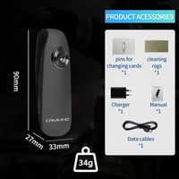 CAMMHD 1080P Testkamera 32GB Memóriával Hordozható Bodycam Mozgásérzékelő Vízálló Fém Ház 3-7 Óra Felvétel 8