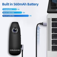 CAMMHD 1080P Testkamera 32GB Memóriával Hordozható Bodycam Mozgásérzékelő Vízálló Fém Ház 3-7 Óra Felvétel 3