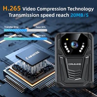 CAMMHD F6-64GB 4K Testkamera, 12-14 Órás Üzemidő, Éjjellátó Funkcióval, Vízálló Testkamera Hang- és Videórögzítéssel, Rendvédelmi Használatr 5
