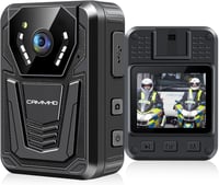 CAMMHD F6-64GB 4K Testkamera, 12-14 Órás Üzemidő, Éjjellátó Funkcióval, Vízálló Testkamera Hang- és Videórögzítéssel, Rendvédelmi Használatr 1