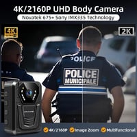 CAMMHD F6-64GB 4K Testkamera, 12-14 Órás Üzemidő, Éjjellátó Funkcióval, Vízálló Testkamera Hang- és Videórögzítéssel, Rendvédelmi Használatr 3