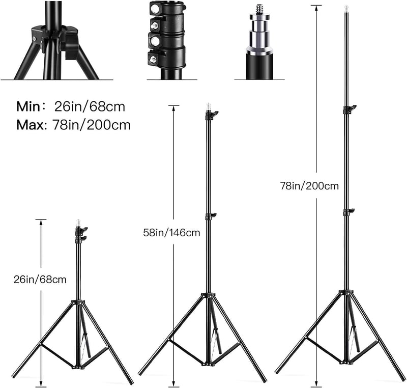 Camnoon Softbox Szett 85W LED Stúdió Világítás 3000-6000K Színhőmérséklet 50x70cm Távvezérlő Állvány Táska Fotózás