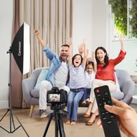 Camnoon Softbox Szett 85W LED Stúdió Világítás 3000-6000K Színhőmérséklet 50x70cm Távvezérlő Állvány Táska Fotózás 7