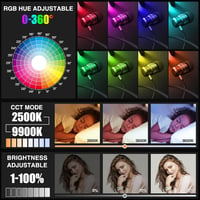 CAMOLO RGB LED Videó Fény 30 cm, Kézi Fotó Világítás 5200mAh Akkuval, 1200 Lumen, 21 Effekt, TikTok Tartalom Készítéshez 4