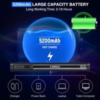 CAMOLO RGB LED Videó Fény 30 cm, Kézi Fotó Világítás 5200mAh Akkuval, 1200 Lumen, 21 Effekt, TikTok Tartalom Készítéshez 5