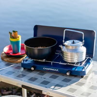 Aragaz de camping compact Campingaz Base Camp Lid cu capac, 2 arzătoare, 2 x 1600 W, pentru camping și festivaluri, Albastru 9