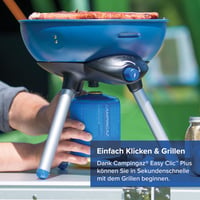 Campingaz Party Grill 400 CV plynový gril na kartuše CV300+ alebo CV470+ s piezo zapaľovaním, modrý 8
