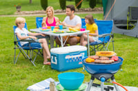 Kempingový varič Campingaz Party Grill 400 R – Prenosný plynový varič v modrej farbe, 36x36x27 cm, na grilovanie v prírode 5