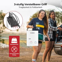 Camplux 5L hordozható gázüzemű vízmelegítő kempingezéshez CE szabályozóval 4