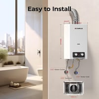CAMPLUX BD300 11L Gázüzemű Pillanatvíz-melegítő, Konyha/Fürdőszoba, 22 kW 4