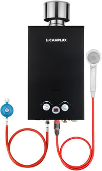 Camplux BW264BC-DE 10L gázüzemű vízmelegítő rozsdamentes fedéllel kempinghez 1