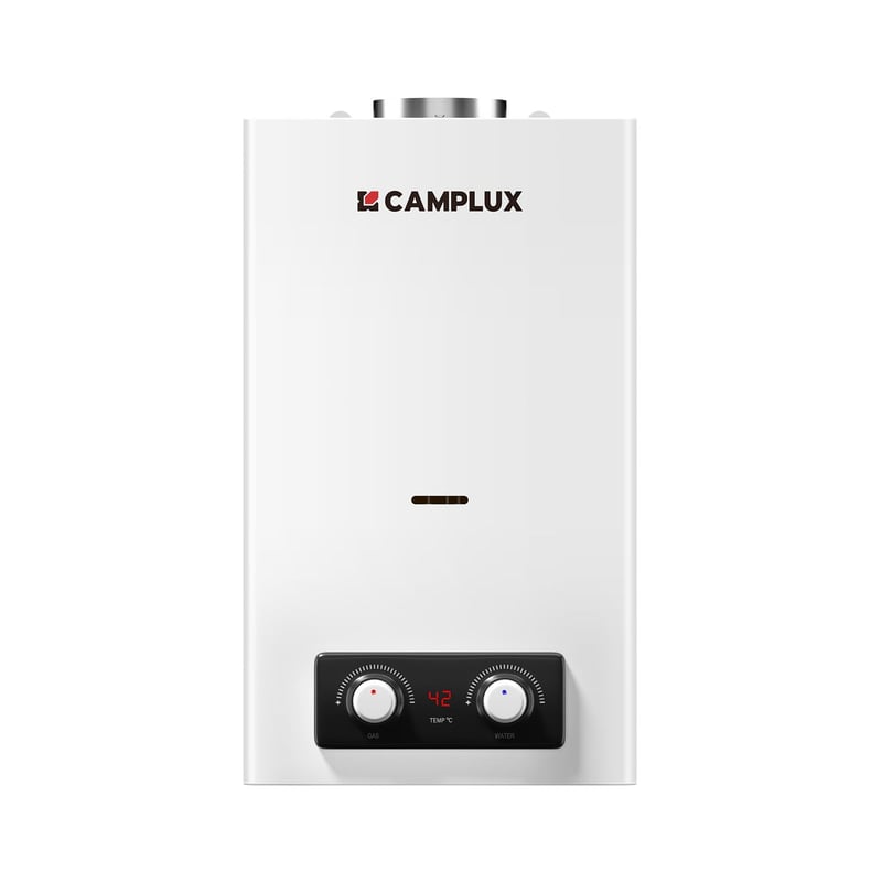 Prietokový plynový ohrievač vody CAMPLUX BY264, vnútorný, 10 l, 20 kW, bután/propán