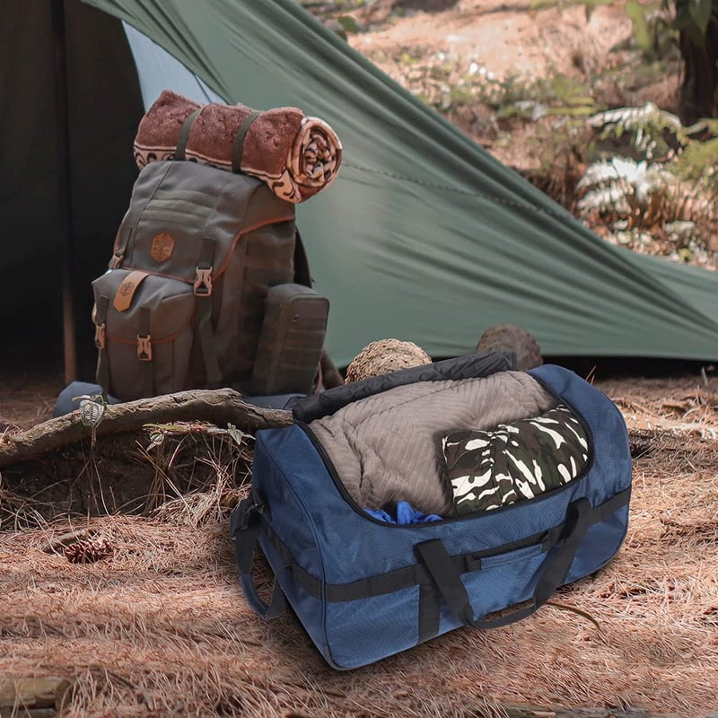 campMax Kerekes Utazótáska 85L - Összecsukható Nagy Méretű Bőrönd Vállpánttal, Kék, Vízálló Oxford Anyagból, Könnyű Utazáshoz, Túrázáshoz

A