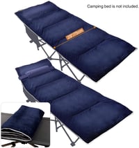 campMax XL Kempingová prikrývka, skladací matrac na kempingové lôžko, mäkký bavlnený poťah s kvalitnou polyesterovou výplňou 7