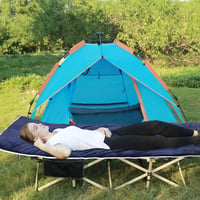 campMax XL Kempingová prikrývka, skladací matrac na kempingové lôžko, mäkký bavlnený poťah s kvalitnou polyesterovou výplňou 2