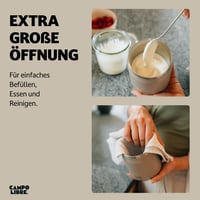 Termos pentru mâncare Campo Libre Lotta din oțel inoxidabil cu lingură, recipient pentru păstrarea alimentelor calde, ideal pentru musli și hrană pentru bebeluși, gri, 600 ml 9