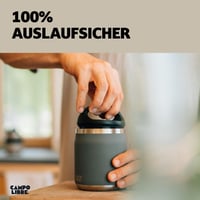 Termos pentru mâncare Campo Libre Lotta din oțel inoxidabil cu lingură, recipient pentru păstrarea alimentelor calde, ideal pentru musli și hrană pentru bebeluși, gri, 600 ml 7