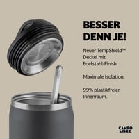Termos pentru mâncare Campo Libre Lotta din oțel inoxidabil cu lingură, recipient pentru păstrarea alimentelor calde, ideal pentru musli și hrană pentru bebeluși, gri, 600 ml 4