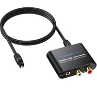 CAMWAY 192kHz digitális-analóg átalakító SPDIF/Toslink RCA 3.5mm erősítővel 1