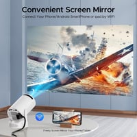 Mini projektor CAMWORLD s reproduktorom, 4K WiFi Bluetooth, rotácia 220°, korekcia lichobežníkového skreslenia, prenosný inteligentný projektor na domáce kino a vonkajšie použitie, kompatibilný s TV Stick, HDMI a USB 6