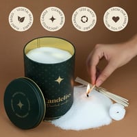 CANDELISS Gyertya Homok Kanóc Szett Fém Dobozban Gyöngy Viasz Granulátum 3