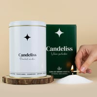 CANDELISS Gyöngy Gyertya Homok Fehér Fém Dobozban Viaszgyöngy Készlet 1