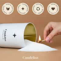 CANDELISS Gyöngy Gyertya Homok Fehér Fém Dobozban Viaszgyöngy Készlet 3