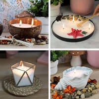 CANDELISS Gyertya Homok Kanóc Szett Fém Dobozban Gyöngy Viasz Granulátum 6