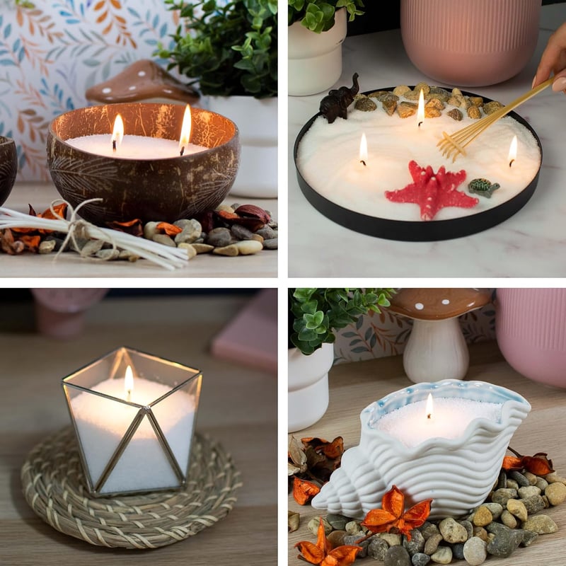 CANDELISS Gyöngy Gyertya Homok Fém Dobozban Luxus Viaszgyöngy Szett - LUXURY DOSE