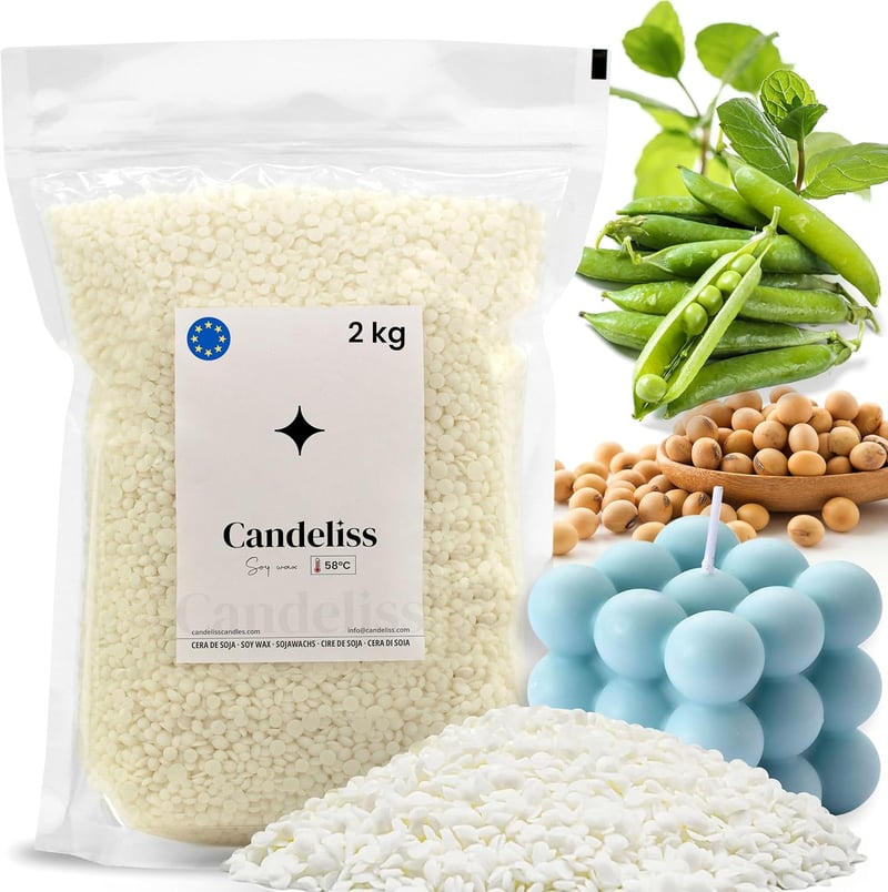 CANDELISS szójaviasz gyertyakészítéshez, üveges öntéshez - 2 kg