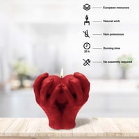 Candellana Holding Heart svijeća u obliku srca - Crvena 4