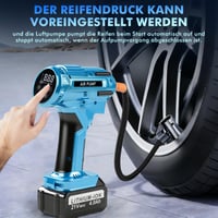 Elektrický vzduchový kompresor Candeon do auta, 150 PSI akumulátorový kompresor s 5 režimami, digitálna hustilka pneumatík s LED svetlom, pre autá, motorky a bicykle 6