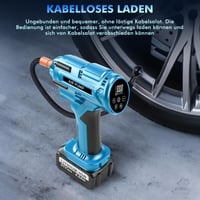 Elektrický vzduchový kompresor Candeon do auta, 150 PSI akumulátorový kompresor s 5 režimami, digitálna hustilka pneumatík s LED svetlom, pre autá, motorky a bicykle 7
