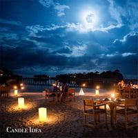 Set 3 Lumânări LED CANDLE IDEA, Exterior, Impermeabile, cu Temporizator, Efect Pâlpâitor, pe Baterii, 10-13-15 cm, Decor pentru Felinare de Nuntă, 1000 Ore de Funcționare 5