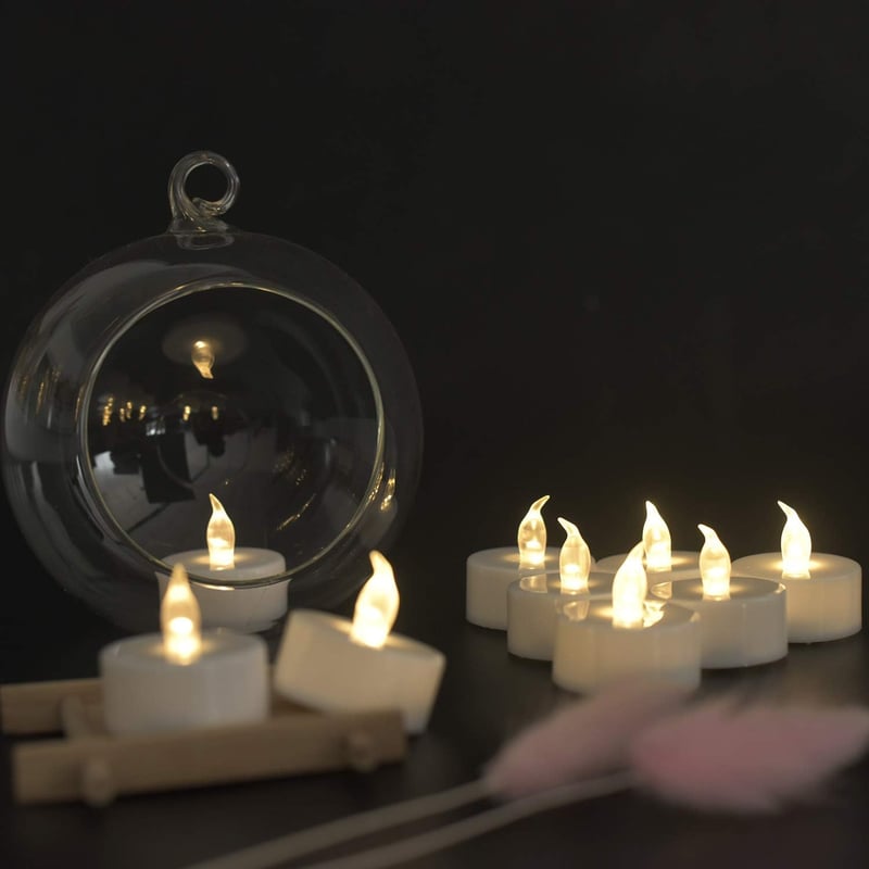 Candlesee Flakkerező LED Teamécses 12db Fehér Elemmel Működő Dekorációs Gyertya