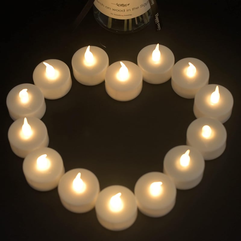 Candlesee Flakkerező LED Teamécses 12db Fehér Elemmel Működő Dekorációs Gyertya