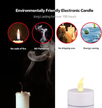 Candlesee Flakkerező LED Teamécses 12db Fehér Elemmel Működő Dekorációs Gyertya 2