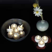 Candlesee Flakkerező LED Teamécses 12db Fehér Elemmel Működő Dekorációs Gyertya 4