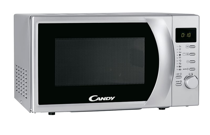 Cuptor cu microunde CANDY CMG2071DS cu grill, 20 litri, 700W, 6 niveluri de putere, blocare acces copii, aplicație hOn, independent, argintiu