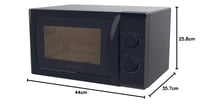 Cuptor cu microunde Candy CMW20SMB, 20 L, 700 W, Negru, cu funcție de decongelare și platou rotativ de 25,5 cm 4