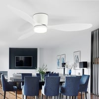 CANEOE LED Mennyezeti Ventilátor Távirányítóval, Csendes DC Motor, 106 cm Dimmelhető Lámpa 8
