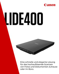 Scanner flatbed A4 Canon LiDE 400 – senzor CIS, 4800x4800 dpi, USB-C, 5 butoane, suport vertical, negru 3
