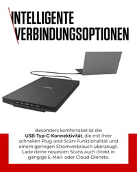 Scanner flatbed A4 Canon LiDE 400 – senzor CIS, 4800x4800 dpi, USB-C, 5 butoane, suport vertical, negru 6