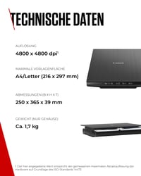 Scanner flatbed A4 Canon LiDE 400 – senzor CIS, 4800x4800 dpi, USB-C, 5 butoane, suport vertical, negru 7