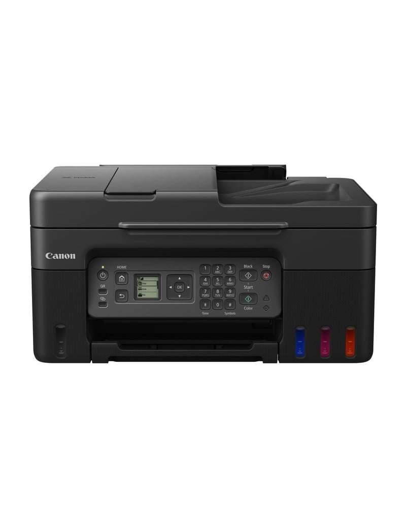 Použitá multifunkčná atramentová tlačiareň 4 v 1 Canon PIXMA G4570 MegaTank A4, skener, kopírka, fax, ADF, WiFi, USB, čierno-sivá